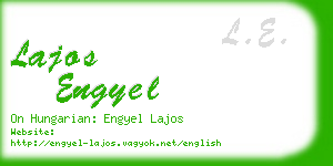 lajos engyel business card